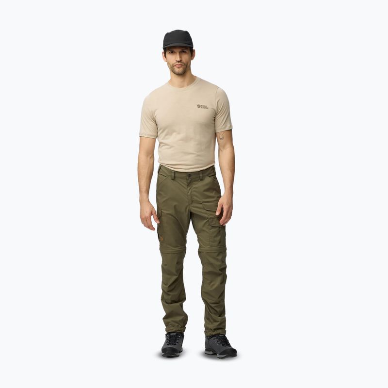 Pantaloni de trekking pentru bărbați Fjällräven Vidda Pro Lite Zip Off laurel green 2
