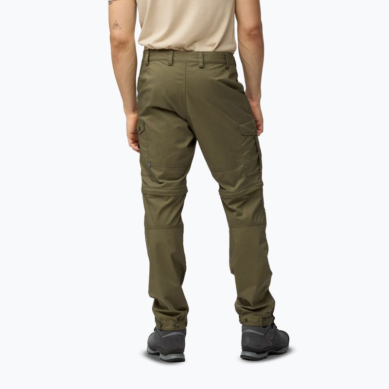 Pantaloni de trekking pentru bărbați Fjällräven Vidda Pro Lite Zip Off laurel green 3