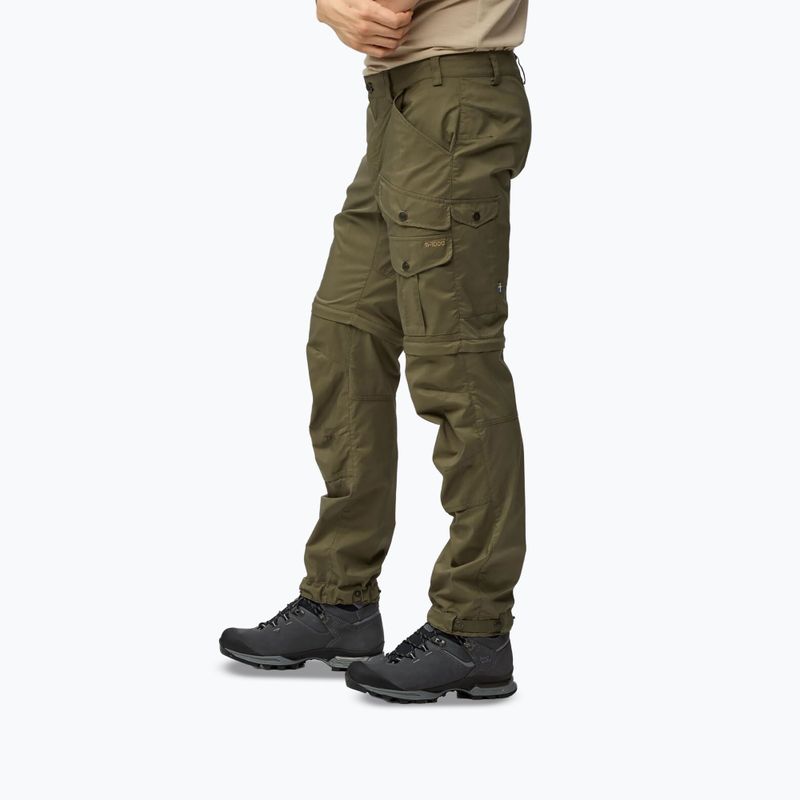 Pantaloni de trekking pentru bărbați Fjällräven Vidda Pro Lite Zip Off laurel green 5