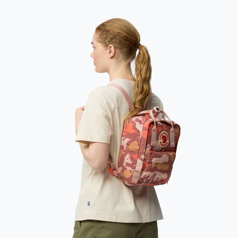 Rucsac de oraș Fjällräven Kanken Graphics Mini 7 l chalkrose/hidden animals 5