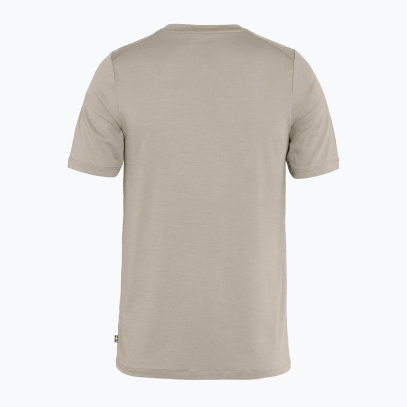 Tricou pentru bărbați Fjällräven Abisko Wool Logo light fossil 2