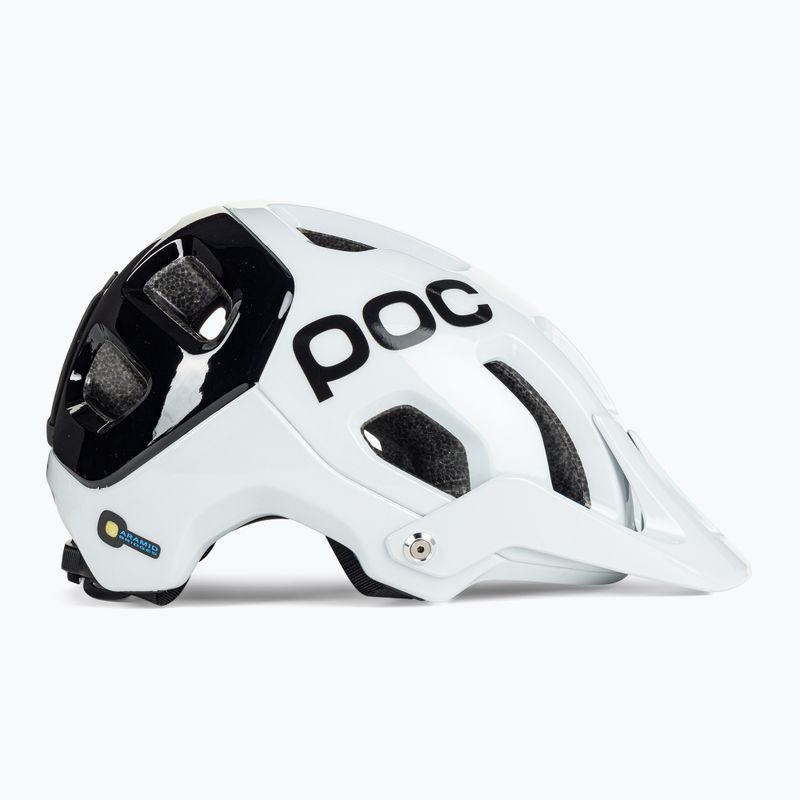 Cască de bicicletă POC Tectal Race SPIN hydrogen white/uranium black 3