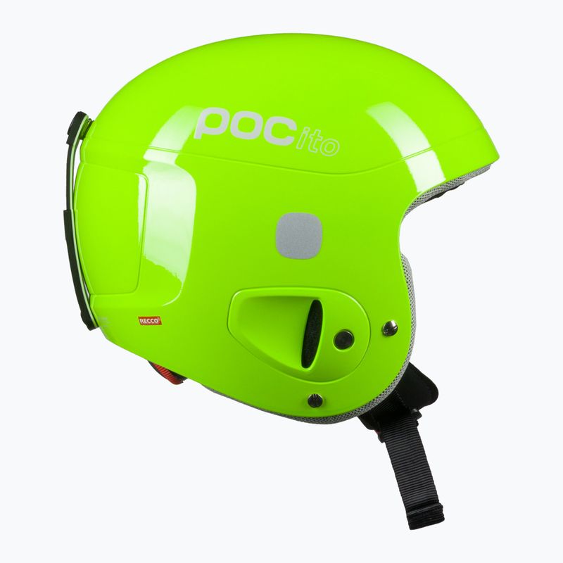 Căști de schi pentru copii POC POCito Skull fluorescent yellow/green 4