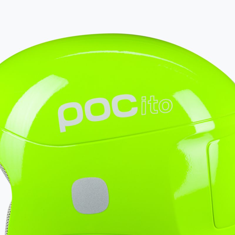 Căști de schi pentru copii POC POCito Skull fluorescent yellow/green 7