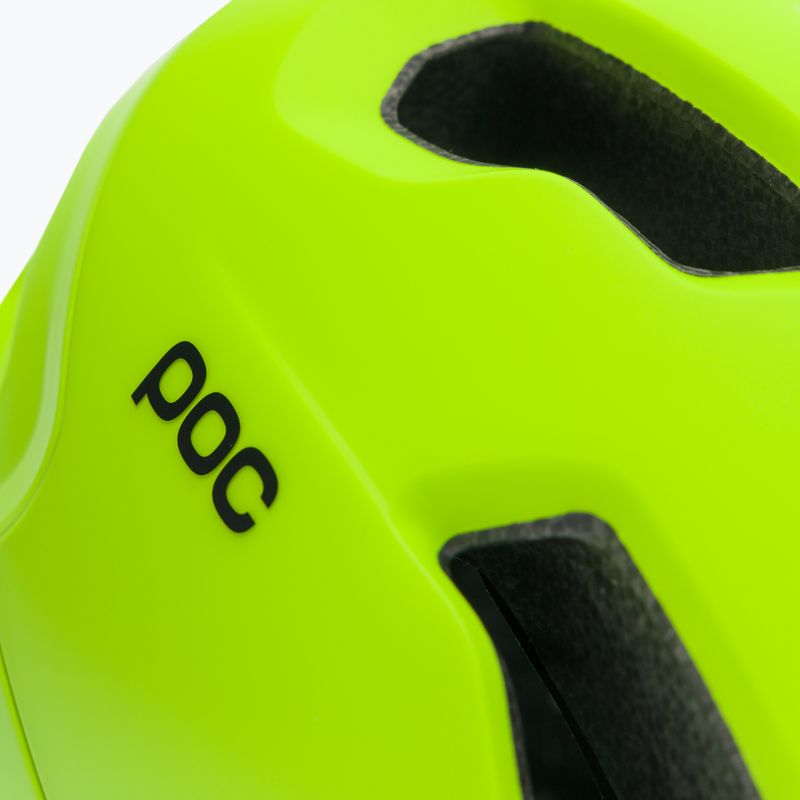 Cască de bicicletă POC Axion SPIN fluorescent yellow/green matt 7