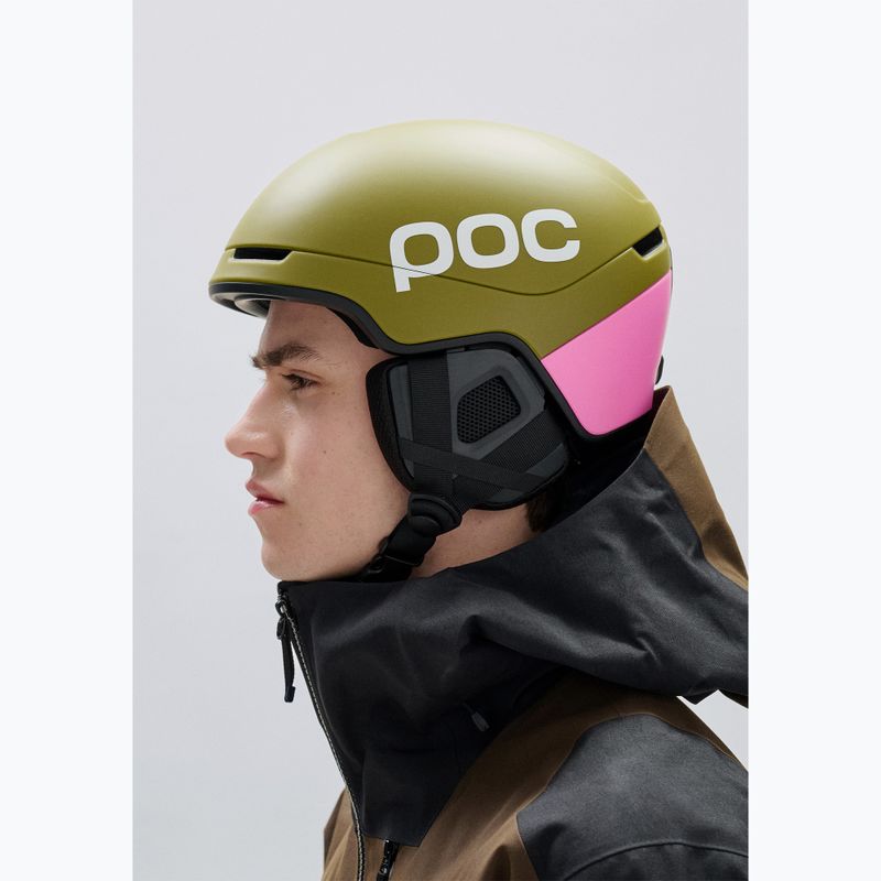 Cască de schi POC Obex Contour olivine green matt/thulite pink matt 7