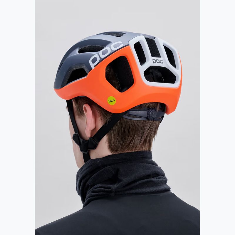 Cască de ciclism POC Ventral Air Mips apatite navy matt/orange matt/hydrogen white matt 7
