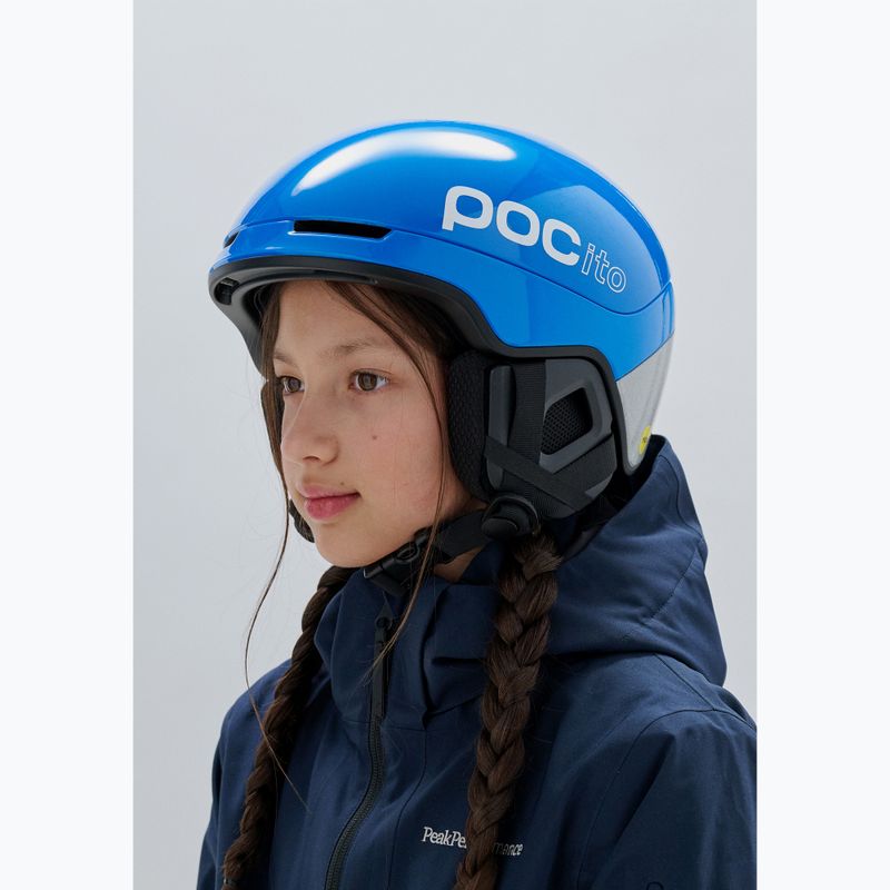 Cască de schi pentru copii POC Pocito Obex MIPS Jr fluorescent blue 5