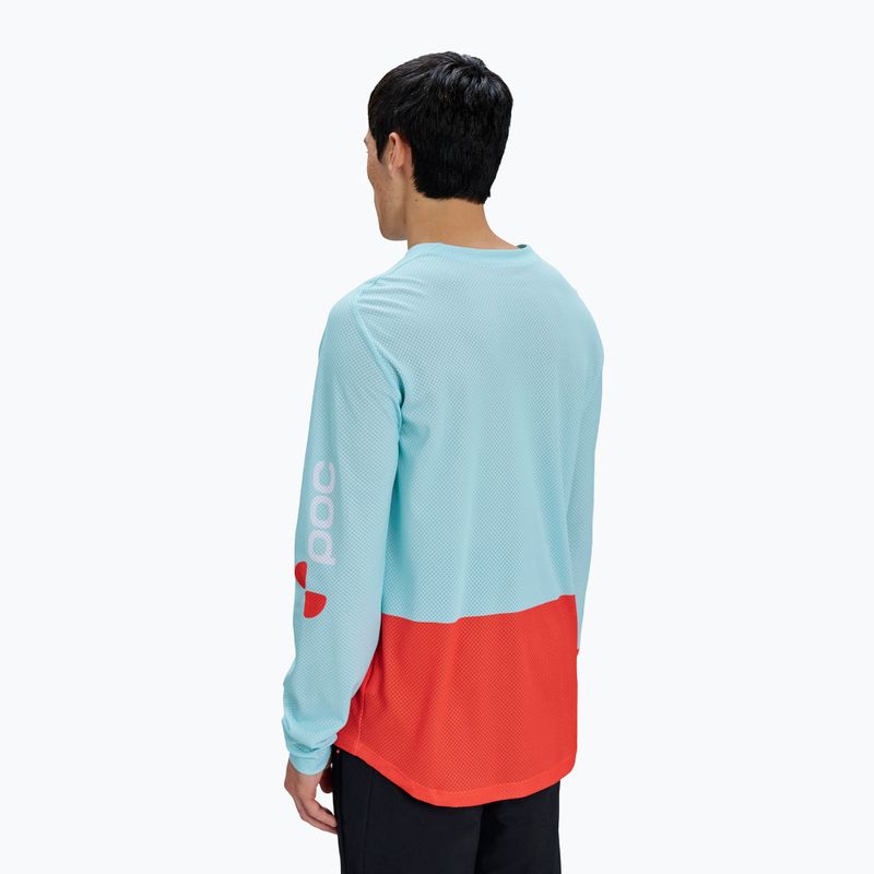 Longsleeve de ciclism pentru bărbați POC Motion Air Jersey lazurite blue/carnelian orange 2
