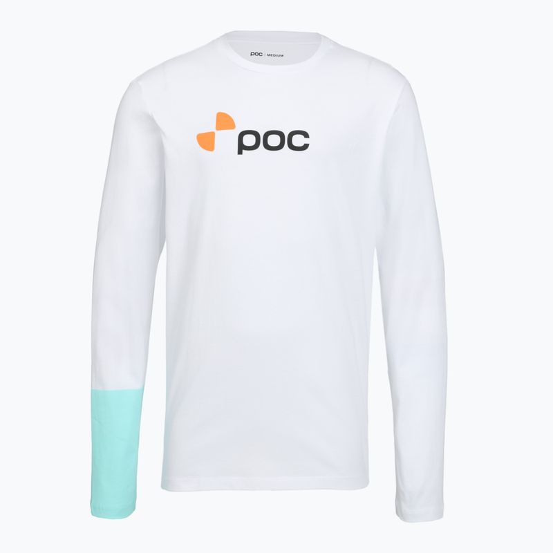 Bluză cu mânecă lungă POC Tee hydrogen white/lazurite blue 3