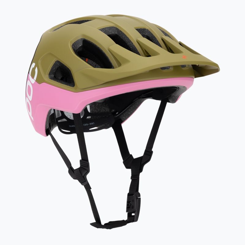 Cască de ciclism POC Cularis olivine green matt/thulite pink matt