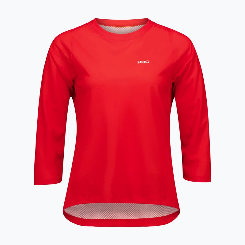 Tricou de ciclism pentru femei POC Motion Air Jersey 3/4 prismane red 3