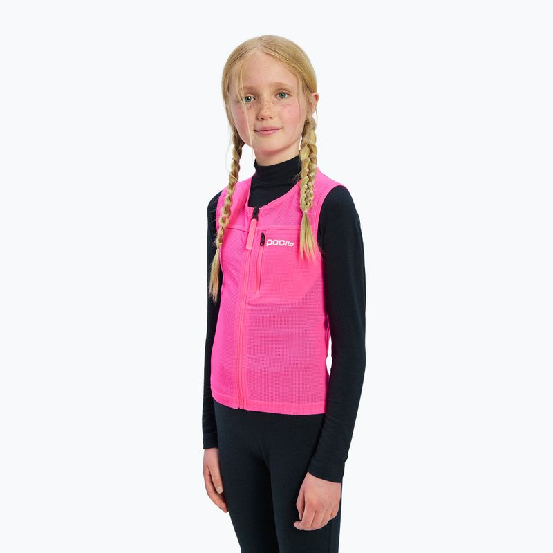 Vestă de protecție pentru copii POC Pocito VPD Air Vest Jr fluorescent pink 5