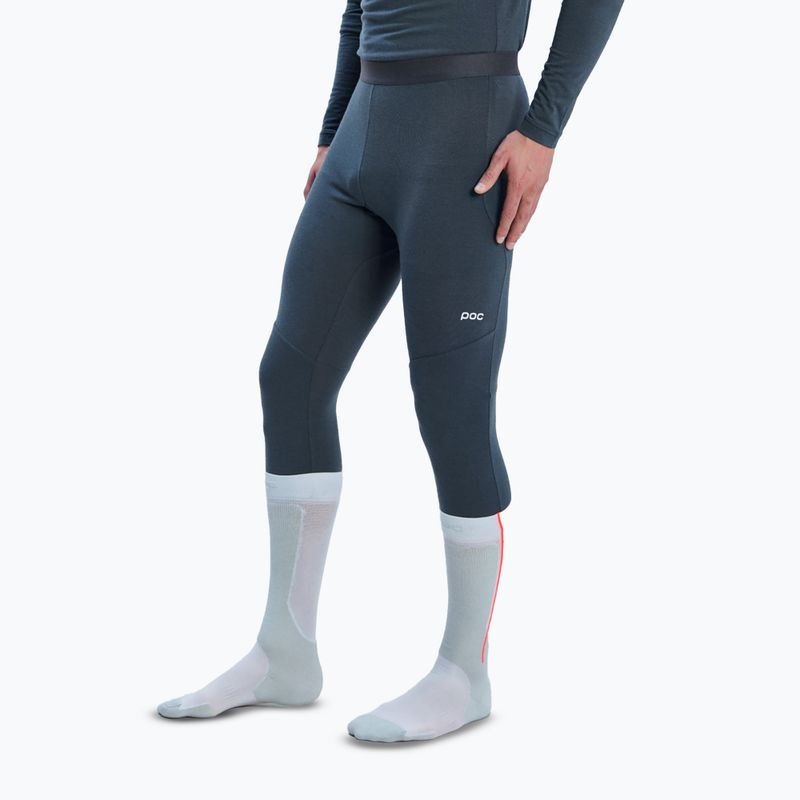 Pantaloni termoactivi pentru bărbați POC Layer Merino 3/4 Tights sylvanite grey 4