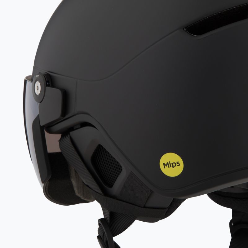 Cască de schi POC Obex Visor uranium black matt/clarity u/partly sunny/silver 7