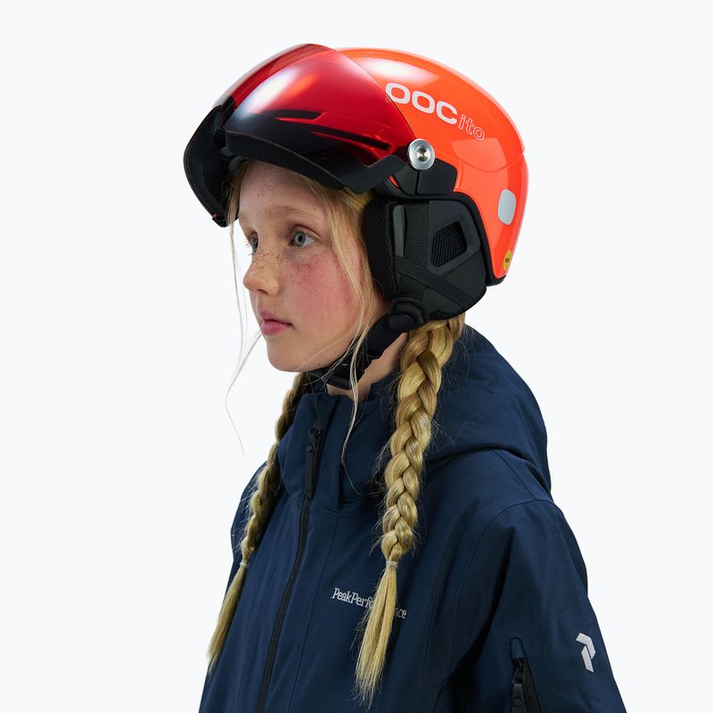 Cască de schi pentru copii POC POCito Obex Visor S2 Jr fluorescent orange 7