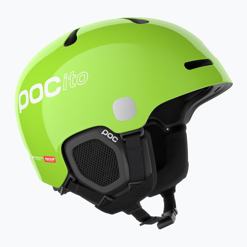 Cască de schi pentru copii POC POCito Fornix MIPS fluorescent yellow/green