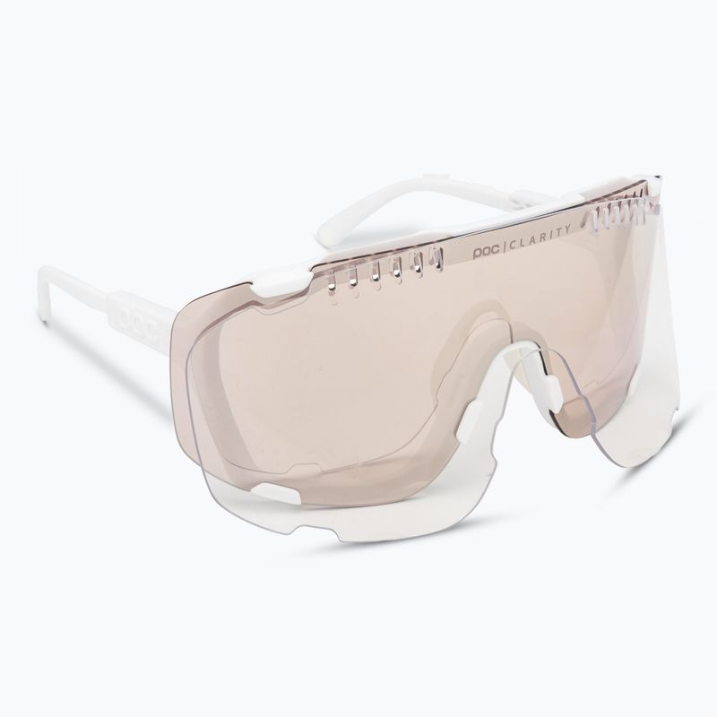 Ochelari de soare POC Devour hydrogen white/clarity trail /partly sunny silver