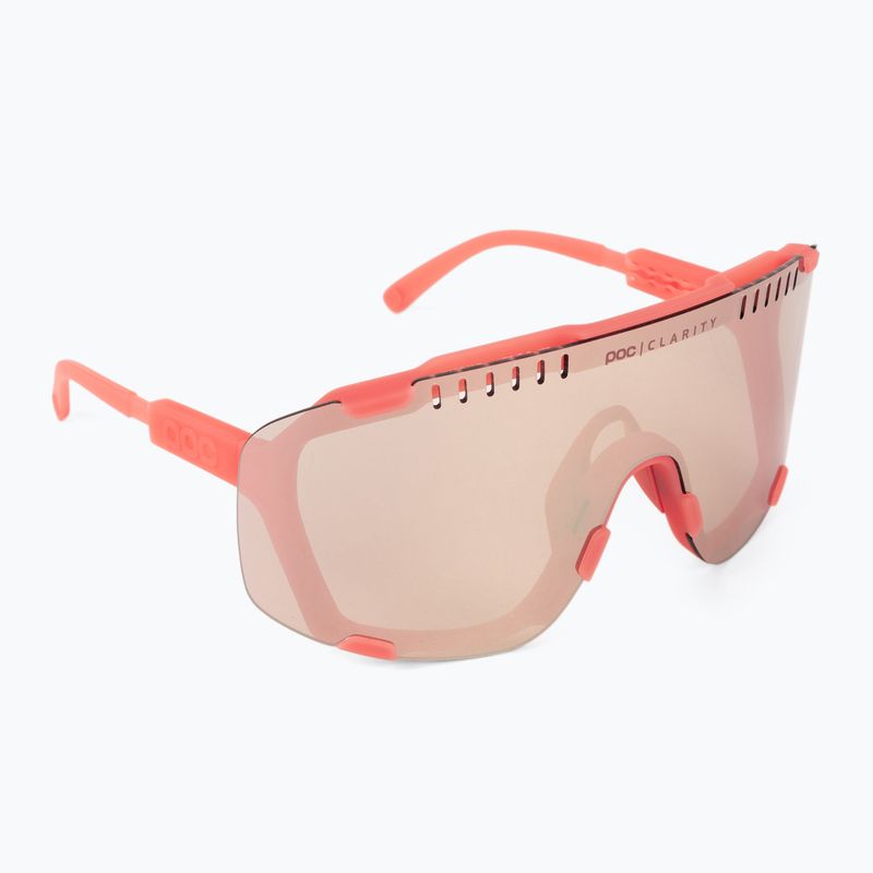 Ochelari de protecție pentru bicicletă POC Devour ammolite coral translucent/clarity trail silver 2