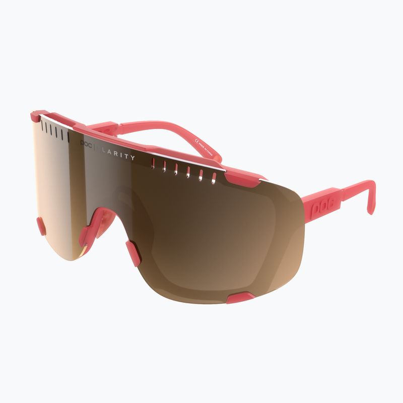 Ochelari de protecție pentru bicicletă POC Devour ammolite coral translucent/clarity trail silver 6