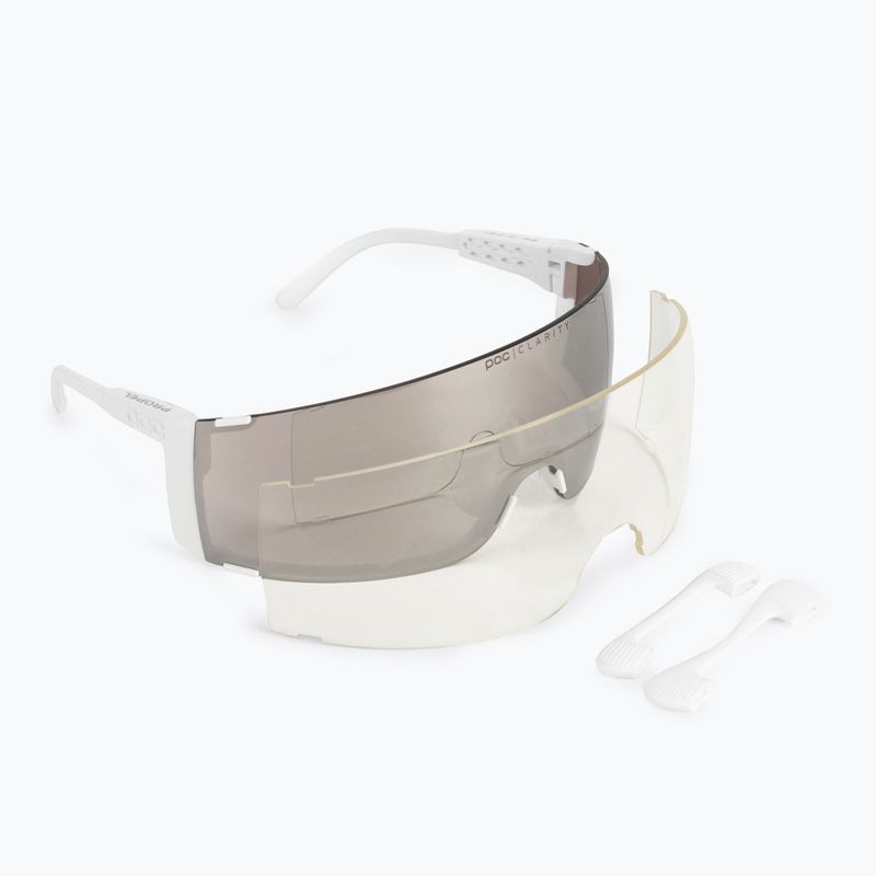 Ochelari de protecție pentru bicicletă POC Propel hydrogen white/clarity road silver