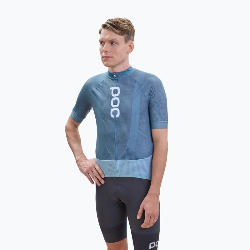 Tricoul de ciclism pentru bărbați POC Essential Road Logo calcite blue/mineral blue