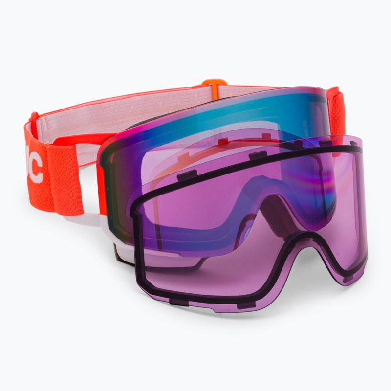 Ochelari de schi POC Nexal Clarity Comp fluorescent orange/hydrogen white/spektris blue