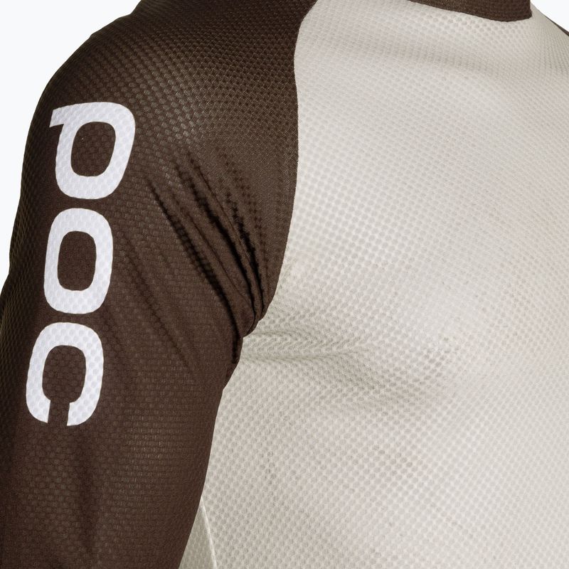 Tricou de ciclism pentru bărbați POC MTB Pure 3/4 light sandstone beige/axinite brown 3