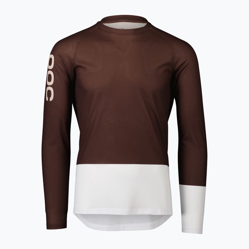 Longsleeve de ciclism pentru bărbați POC MTB Pure axinite brown/hydrogen white