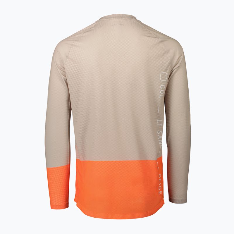 Bărbați de ciclism cu mânecă lungă POC MTB Pure light sandstone beige/zink orange 2