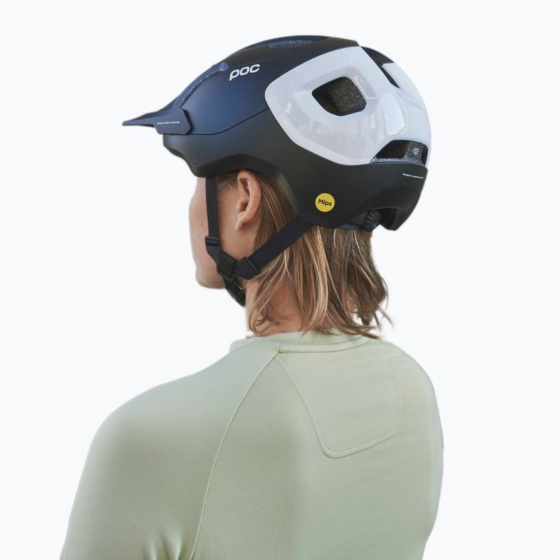 Cască de bicicletă POC Axion Race MIPS uranium black matt/hydrogen white 9