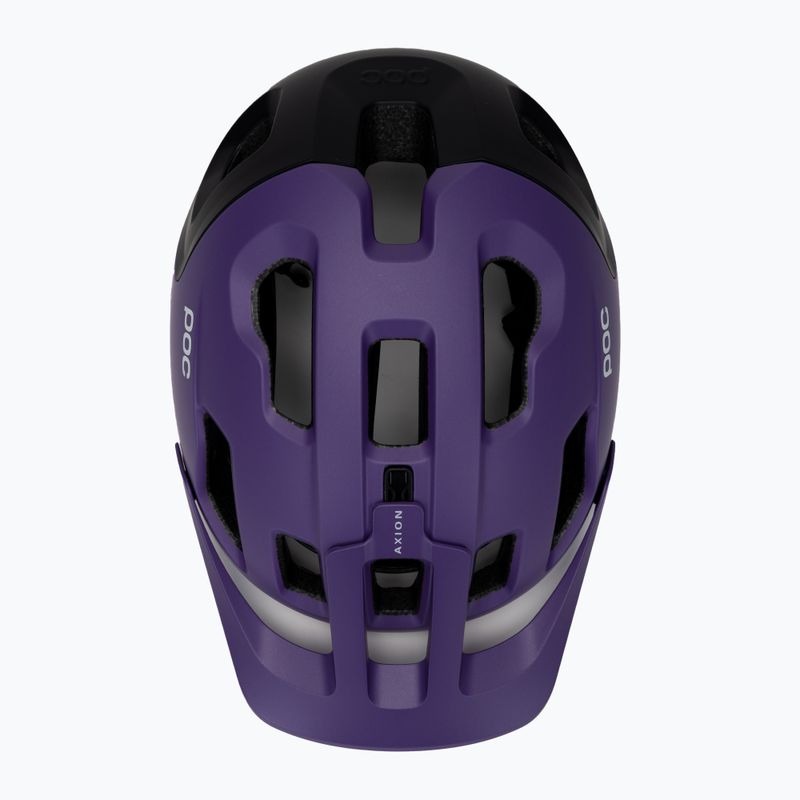 Cască de bicicletă POC Axion Race MIPS sapphire purple/uranium black metallic/matt 6