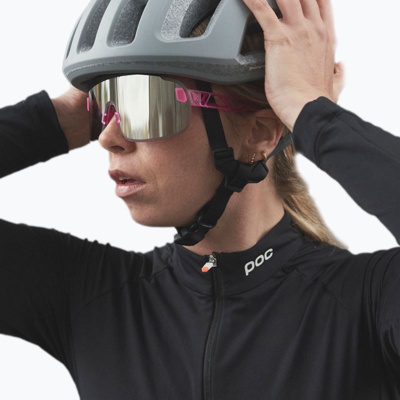 Ochelari de protecție pentru bicicletă POC Elicit actinium pink translucent/clarity road silver 6