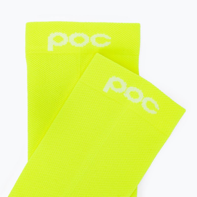 POC Fluo Sock Mid șosete de ciclism galben fluorescent/verde 3