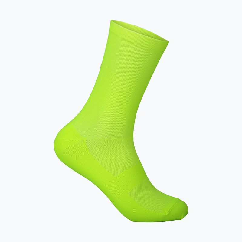 POC Fluo Sock Mid șosete de ciclism galben fluorescent/verde 5