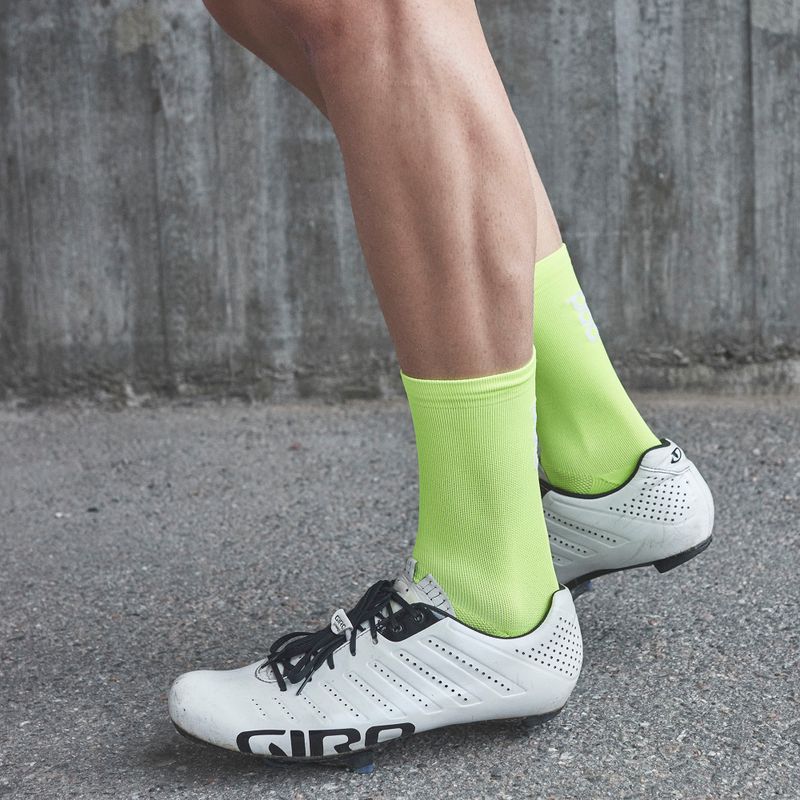 POC Fluo Sock Mid șosete de ciclism galben fluorescent/verde 7
