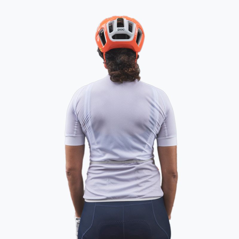Tricoul de ciclism pentru femei POC Essential Road Logo hydrogen white/granite grey 3