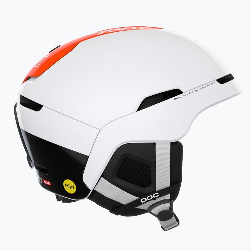 Cască de schi POC Obex BC MIPS hydrogen white/fluorescent orange avip 13