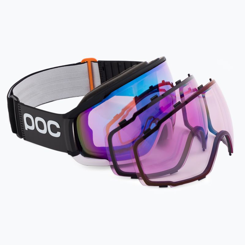 Ochelari de schi POC Zonula Clarity Comp + uranium black/spektris blue