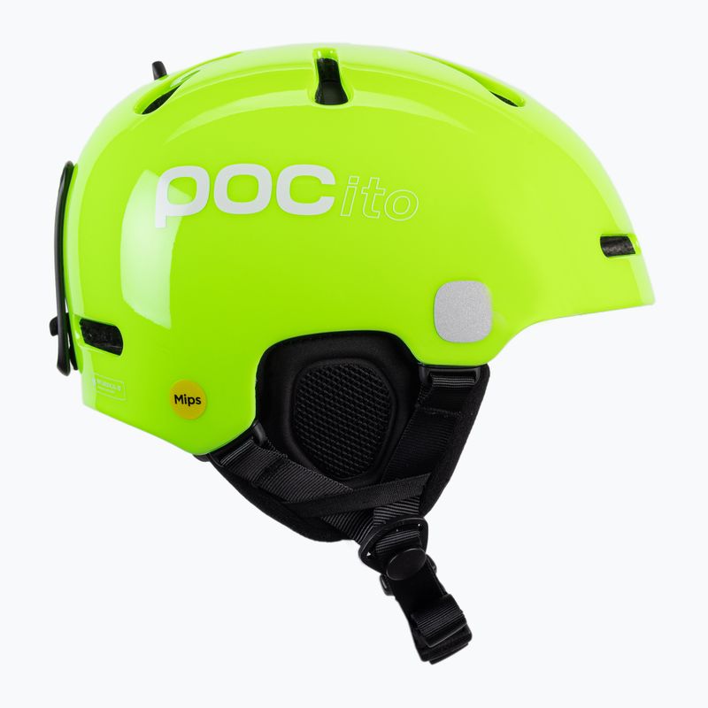 Căști de schi pentru copii POC POCito Fornix MIPS fluorescent yellow/green 4