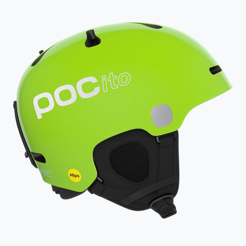 Căști de schi pentru copii POC POCito Fornix MIPS fluorescent yellow/green 11