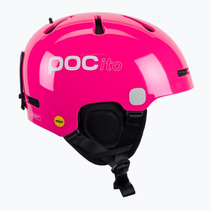 Căști de schi pentru copii POC POCito Fornix MIPS fluorescent pink 4