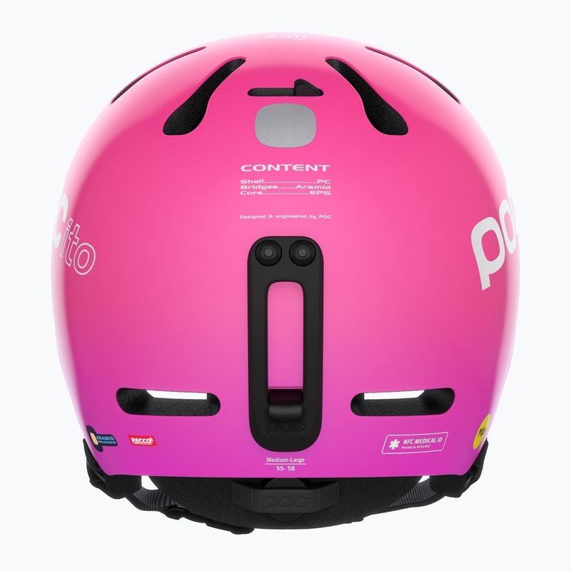 Căști de schi pentru copii POC POCito Fornix MIPS fluorescent pink 12