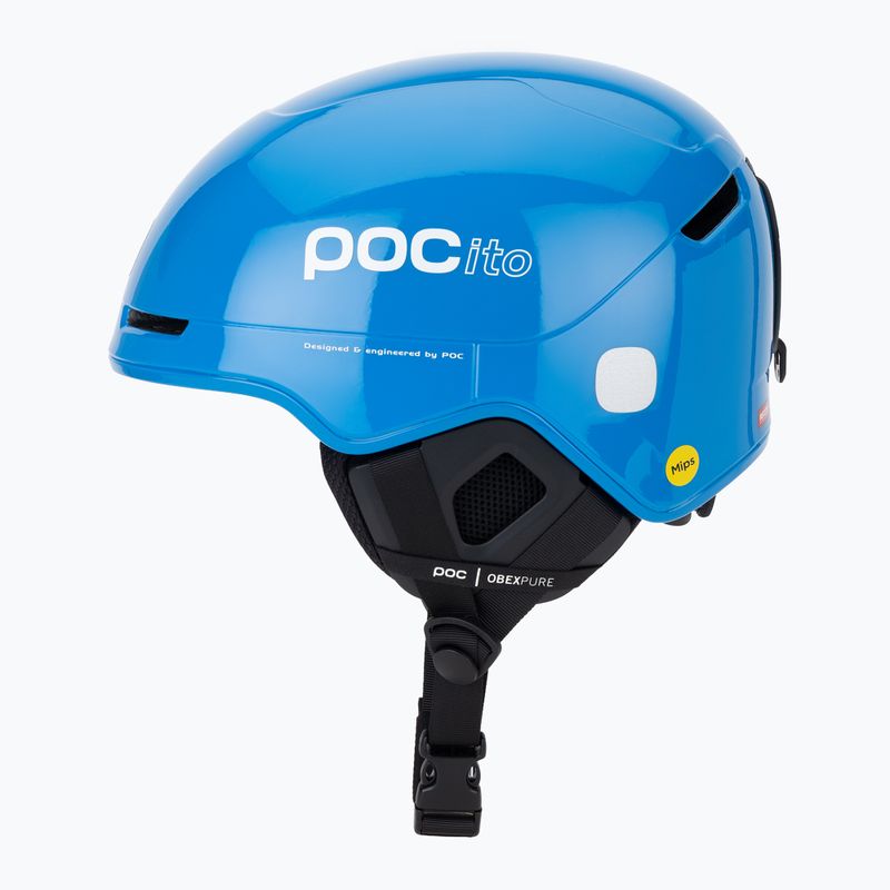 Căști de schi pentru copii POC POCito Obex MIPS fluorescent blue 3