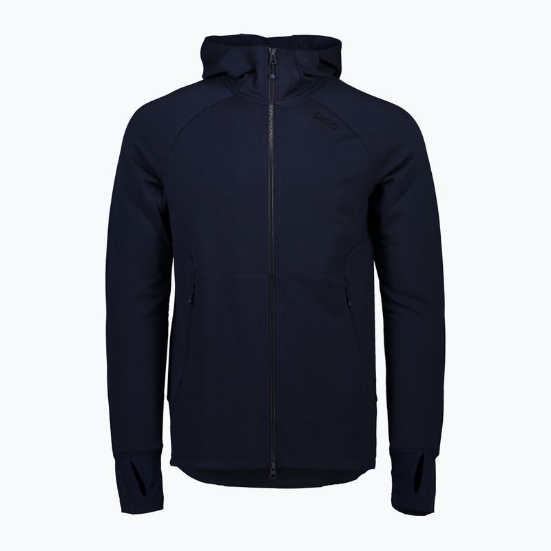 Tricou de trekking pentru bărbați POC Merino Zip Hood turmaline navy