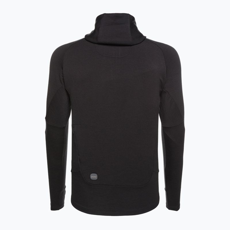 Tricou de trekking pentru bărbați POC Merino Zip Hood uranium black 3