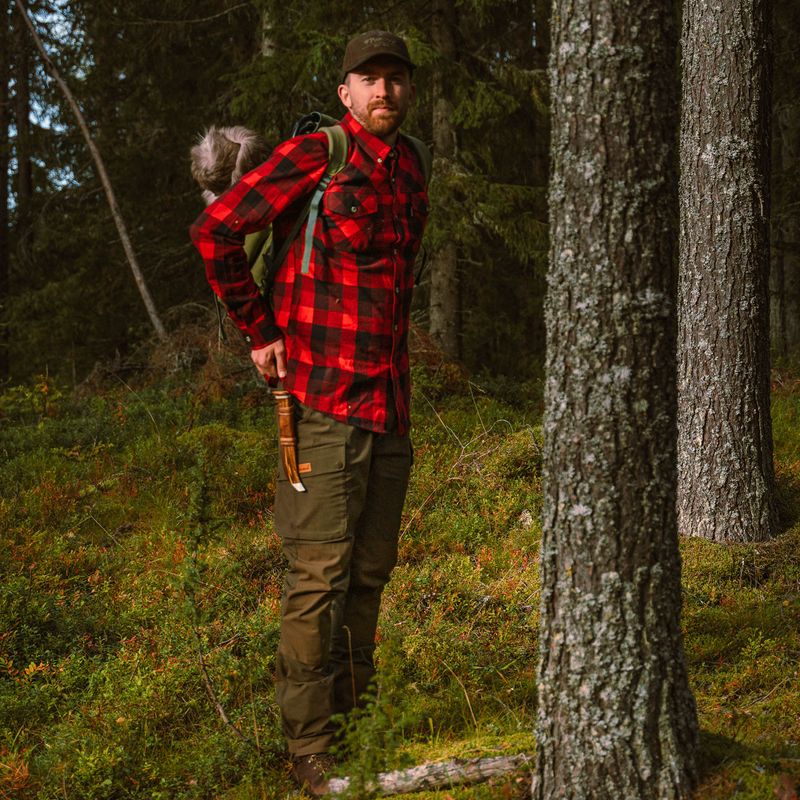 Cămașă pentru bărbați Pinewood Lumbo red/black 2