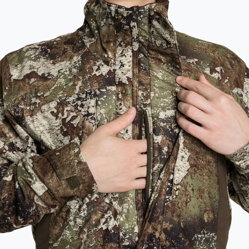 Geacă softshell pentru bărbați Pinewood Smaland Light Camou strata/suede brown 5