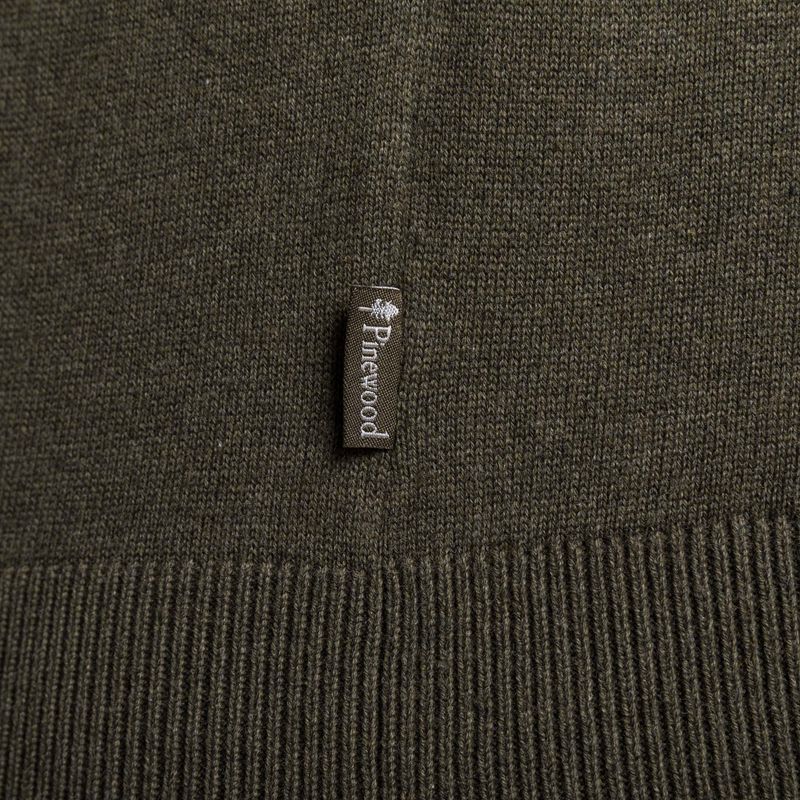 Bluză de trekking pentru bărbați Pinewood Varnamo Crewneck Knitted green mel 4
