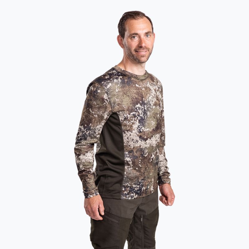 Bluză termoactivă pentru bărbați Pinewood Abisko Merino Base Layer Half Zip d.mossgreen